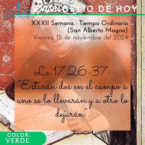 Moniciones XXXII Semana Tiempo Ordinario Viernes 15 De Noviembre