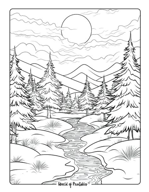 Landscape Coloring Pages World Of Printables