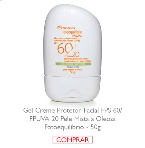 Gel Creme Protetor Facial Fps Fpuva Pele Mista A Oleosa