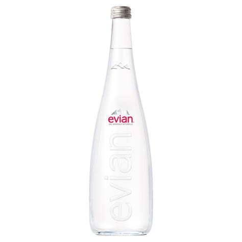 Evian Still Mineral Water Glass Bottle 750ml British Online