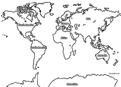 Cool World Map Countries Coloring Page Images – World Map Blank Printable