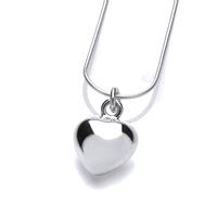 Sterling Silver Baby Puffed Heart Pendant Without Chain Cavendish French