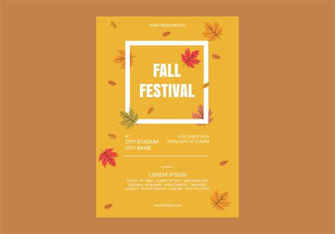 Fall Festival Vector Poster Template 239700 Vector Art at Vecteezy