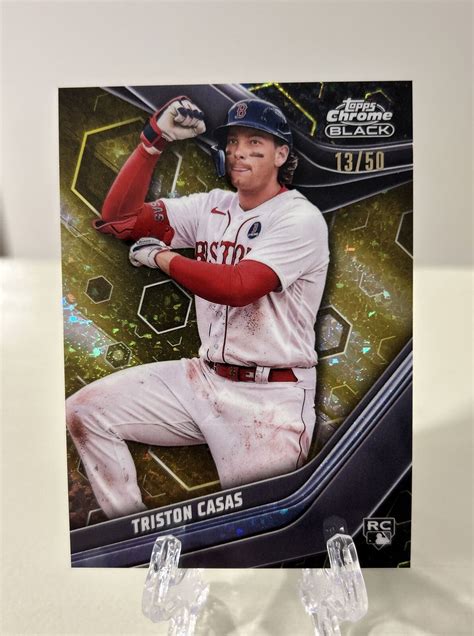 2023 Topps Chrome Black Triston Casas RC Gold Mini Diamond Refractor