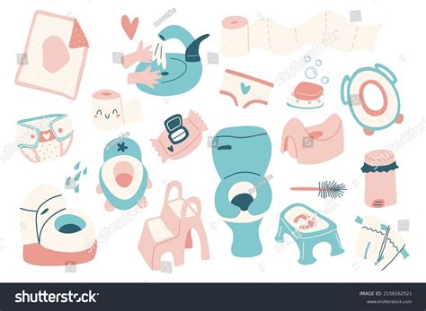 potty training steps illustration images stock  vectors