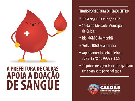 Transporte para Doação de Sangue Prefeitura Municipal de Caldas