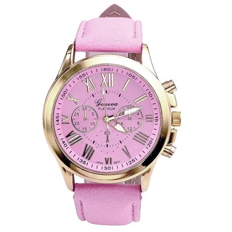 Fashion Roman Numerals Watches Women S Clock Geneva Leather Strap