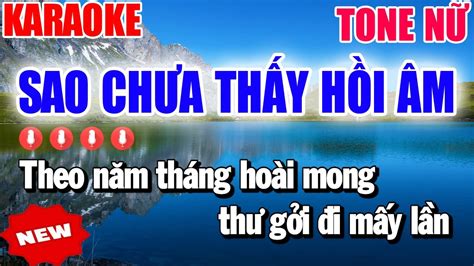 Karaoke Sao Chưa Thấy Hồi Âm Tone Nữ Nhạc Sống Mới Nhất Thanh Duy