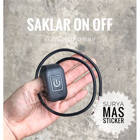 Jual Saklar On Off Stang Menyala Waterproof Tombol Nyala Light Switch