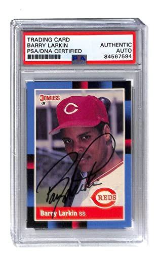 Barry Larkin Signed 1988 Donruss 492 Autographed Reds Psa Dna