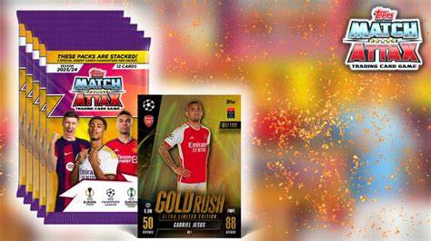 GABRIEL JESUS GOLD RUSH ULTRA LIMITED EDITION TOPPS MATCH ATTAX 2023