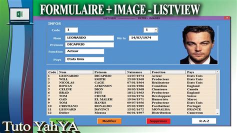 Formulaire Listview Image CrÉer Formulaire De Saisie Avec Photo Excel Vba Youtube