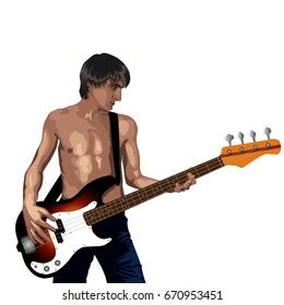 Smiling Naked Man Guitar Sitting On Stock Photo Shutterstock