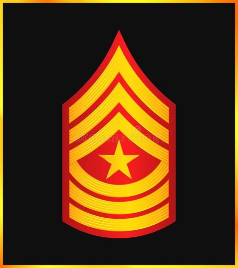 Military Ranks And Insignia Stripes And Chevrons Of Army Stock Vector