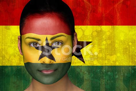 Beautiful Football Fan In Face Paint Stock Photo | Royalty-Free ...