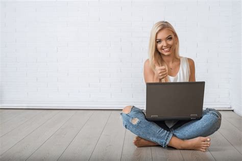 Cute Blonde Teen Barefoot Jeans Royalty Free Photos And Stock Images Shutterstock