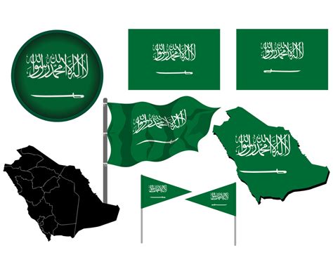 Saudi Flags Vector Set Vector Art And Graphics