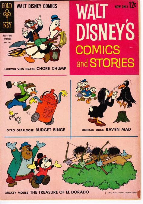 Walt Disney S Comics And Stories 265 October 1962 Gold Etsy Comics