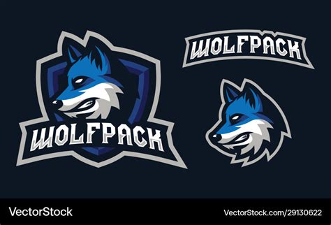 Wolf Mascot Logo Design Royalty Free Vector Image