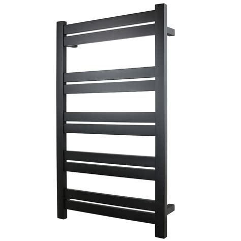 Warmlyyours Grande 10 Bar Towel Warmer Hardwired In Black Matte Finish