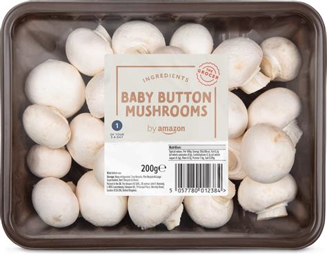 By Amazon Baby Button Mushrooms 200g Uk Grocery