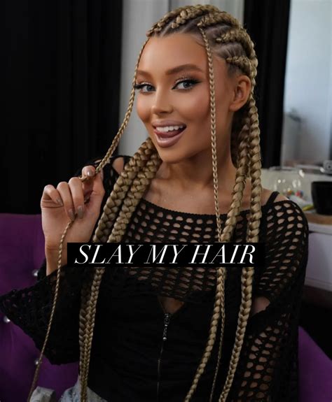 Sexy Chunky Champagne Cornrow Jet Set Babe Synthetic Braid Wig