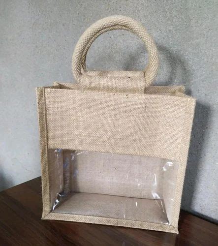 Brown Gsm Plain Jute Lunch Bag Size Dimension X X Inch