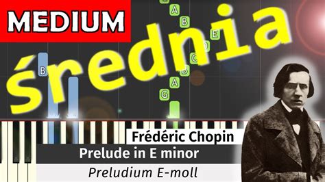 Preludium E Moll F Chopin Piano Tutorial Rednia Wersja Nuty