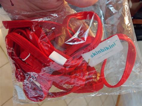 Skinbikini Micro Red Floral Metallic See Thru Bikini New EBay