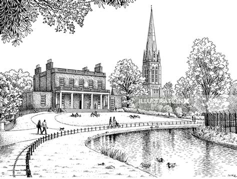 clissold park london illustrated map london illustration landscape architecture