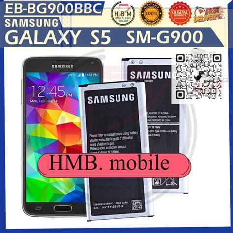 แบตเตอรี่ แท้ Samsung Galaxy S5 Battery Model Eb Bg900bbu Original Genuine Battery 2800mah แบต