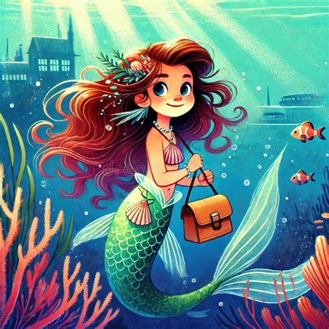 Mermaid Girl Underwater Stock Illustration Illustration Of Ocean 326255169