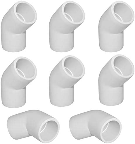 QWORK 45 Degree 2 Way Elbow PVC Fitting Furniture Grade 1 Size