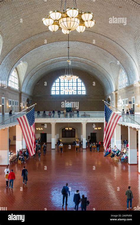 The Registry Room At Ellis Island National Monument Us National Park