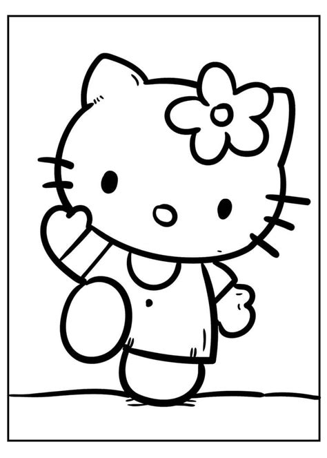 Dibujo Kawaii Para Colorear El Personaje De Hello Kitty Hello Kitty