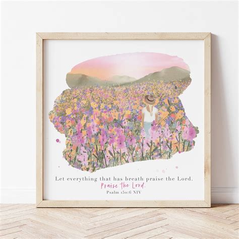 Psalm 150 Watercolour Bible Scripture, Bible Quotes, Bible Wall Art ...