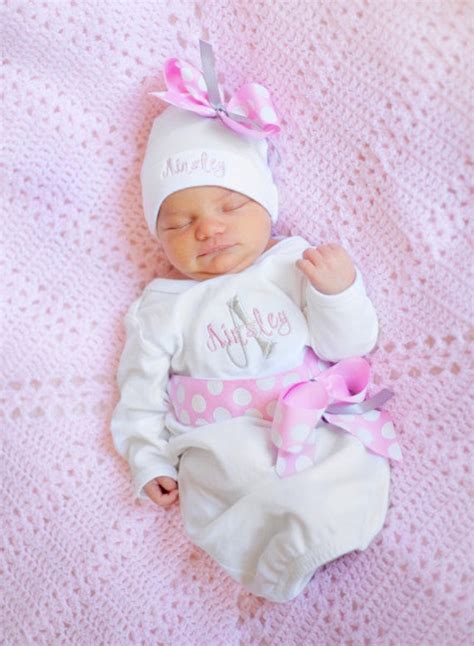 Personalized Baby Girl Take Home Outfit Coming Home From