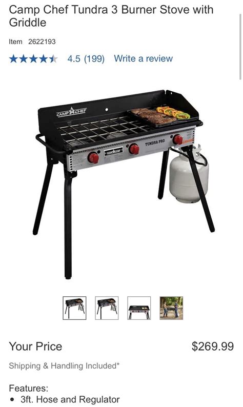 Camp Chef Tundra 3 Burner Stove With Griddle For Sale In Puyallup WA