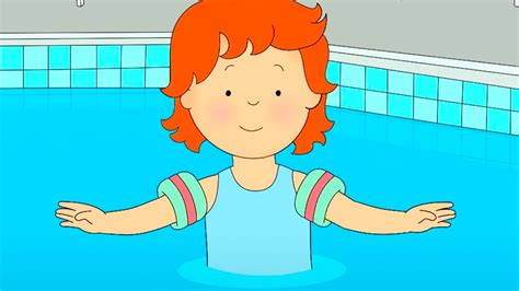 How To Swim Caillou Cartoon Youtube