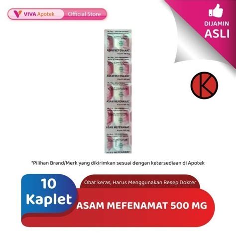 Jual Asam Mefenamat Mg Kaplet Shopee Indonesia