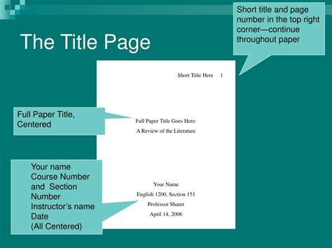 Apa Powerpoint Title Page Example | Hot Sex Picture