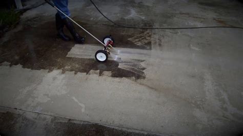 Concrete Pressure Washing With Surface Cleaners Youtube