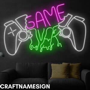 Game Over Neon Sign, Game Controller Led Sign, Custom Neon Sign, Game ...