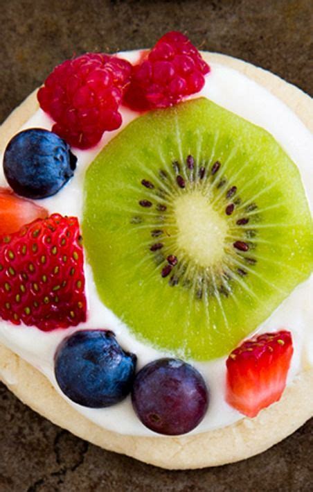 Mini Fruit Pizzas With Lemon Cream Cheese Frosting Recipe ~ A Soft