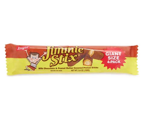 Boyer Jimmie Stix Giant Size Milk Chocolate And Peanut Covered Pretzel