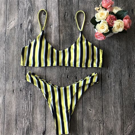 2018 Top moda limitada baja cintura Bikini mujeres traje de baño Push