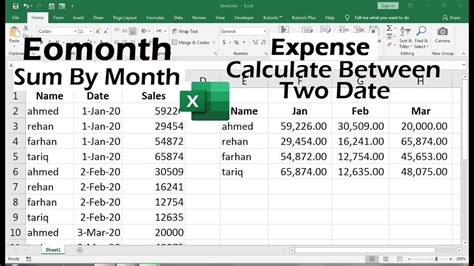 Sumifs Between Two Dates And Another Criteria Youtube