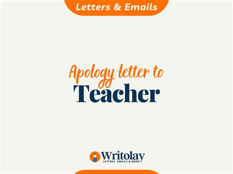 Teacher Apology Letter 5 Sample Templates