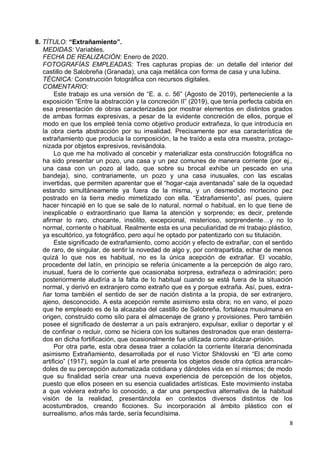 El objeto como pretexto Fichas técnicas PDF