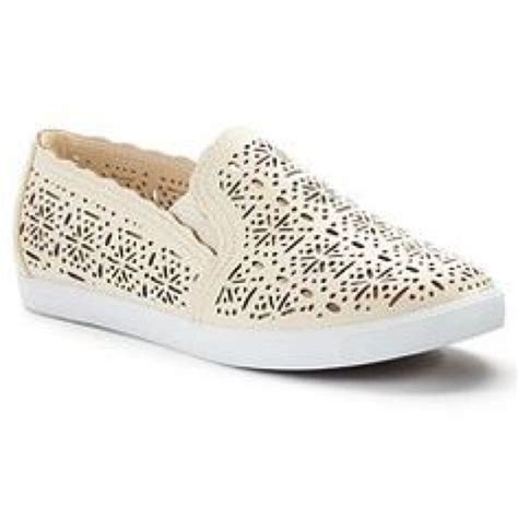 Solesenseability Ivory Nude Briella Slip On Laser Cut Gem